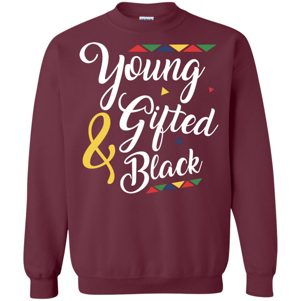 African American T-shirt Young Gifted And Black Maroon
