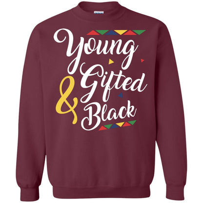 African American T-shirt Young Gifted And Black Maroon