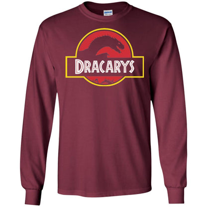 Dinosaur T-shirt Dracarys Dragon Parody Maroon