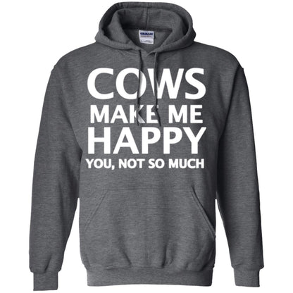 Cow Lovers T-shirt Cows Make Me Happy You Not So Much Dark Heather
