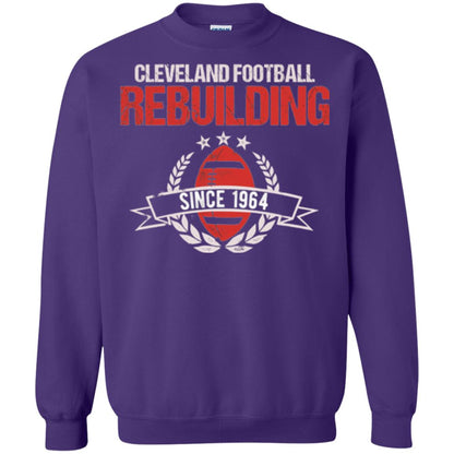 Brithday T-shirt Cleveland Football Rebuilding Since 1964 Purple