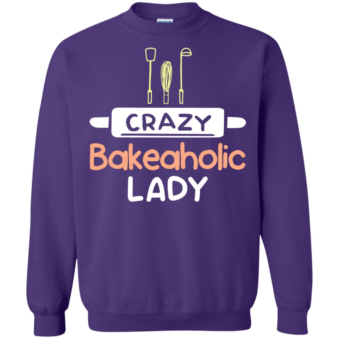 Crazy Bakeaholic Lady Baking Lover Shirt Purple