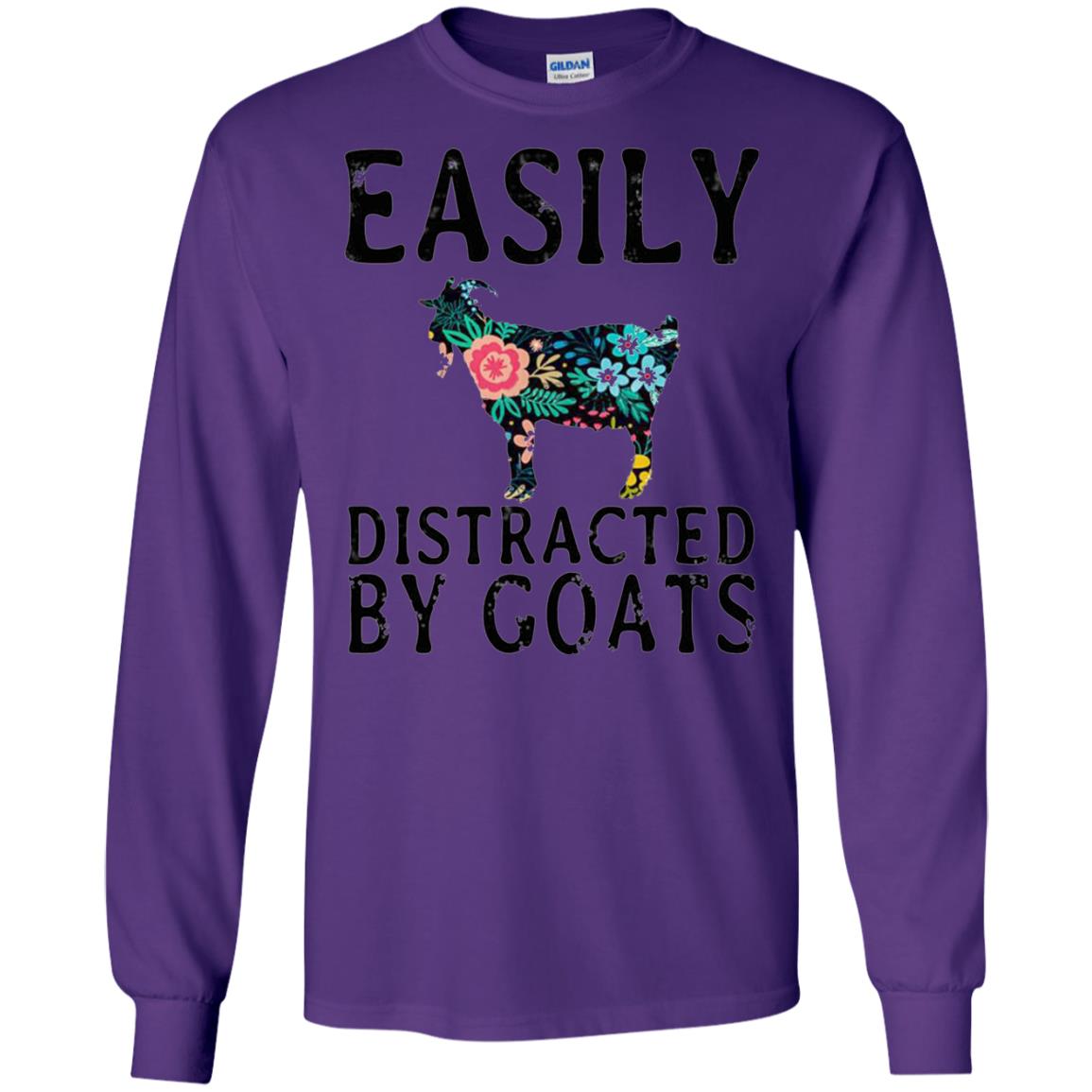 Easily Distracted By Goats Shirt Purple