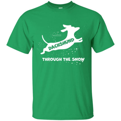 Dachshund Through The Snow T-shirt Irish Green