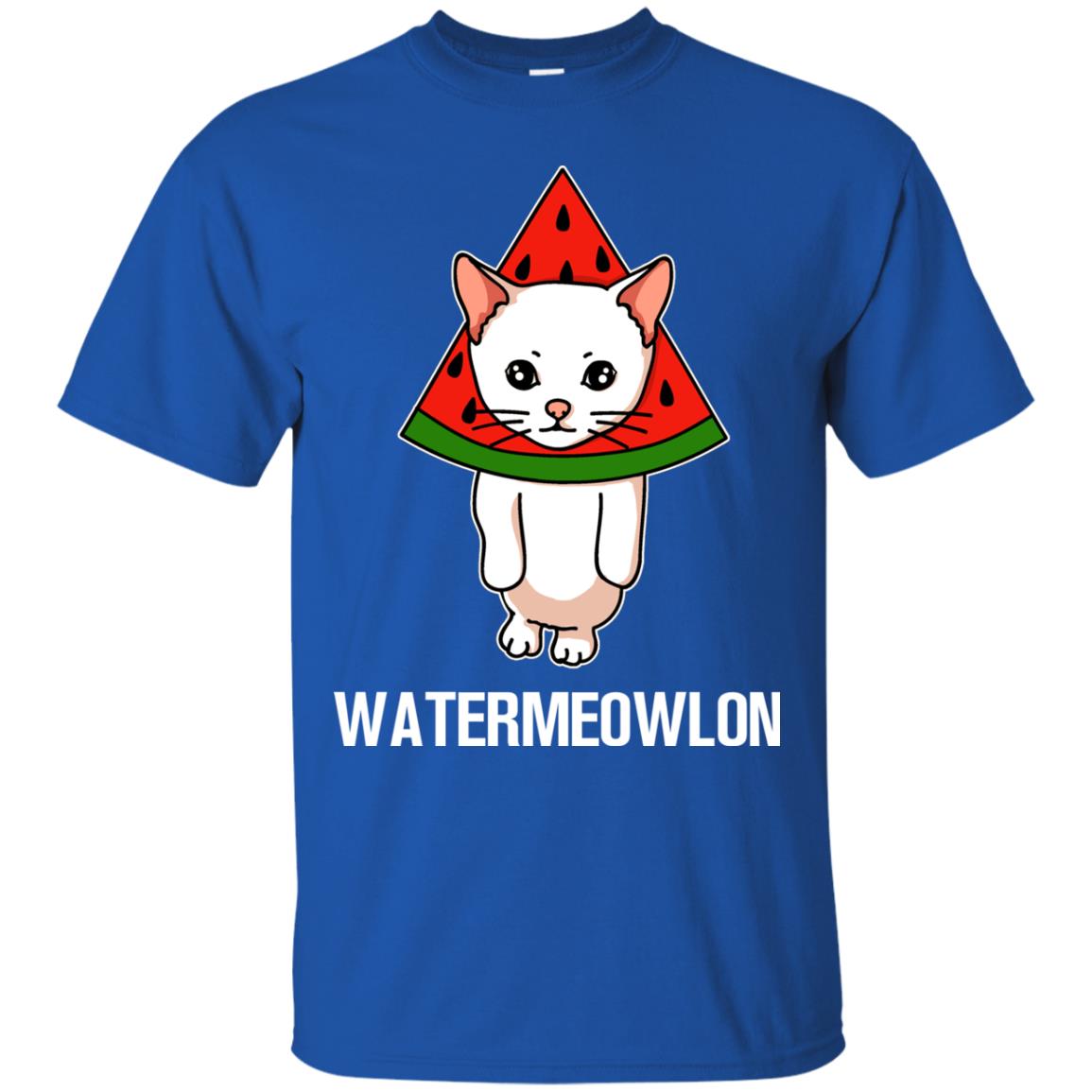 Watermeowlon Funny Summer Melon Fruit Shirt Royal