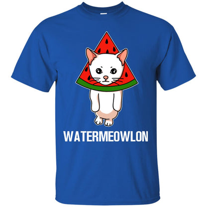 Watermeowlon Funny Summer Melon Fruit Shirt Royal