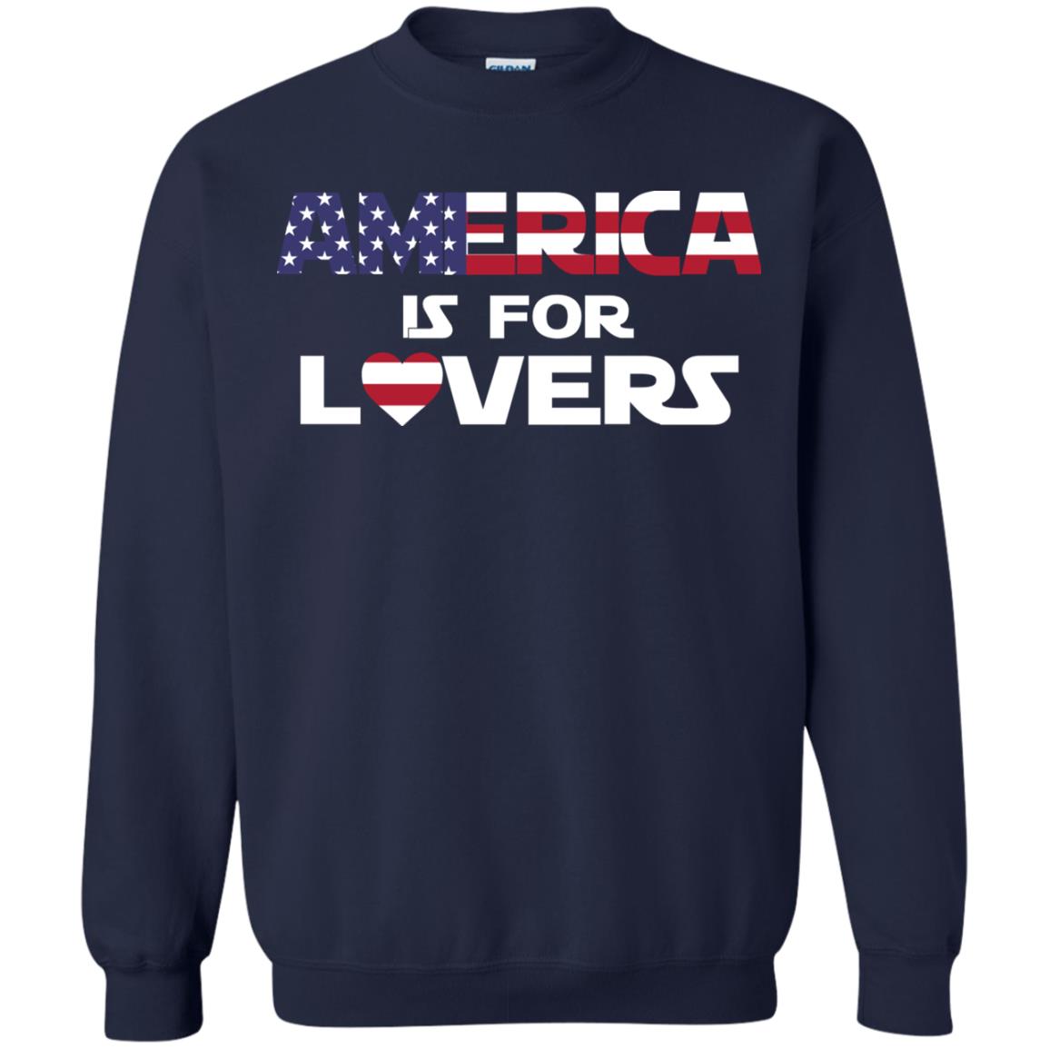 America Is For Lovers Flag Of United States Shirt Navy