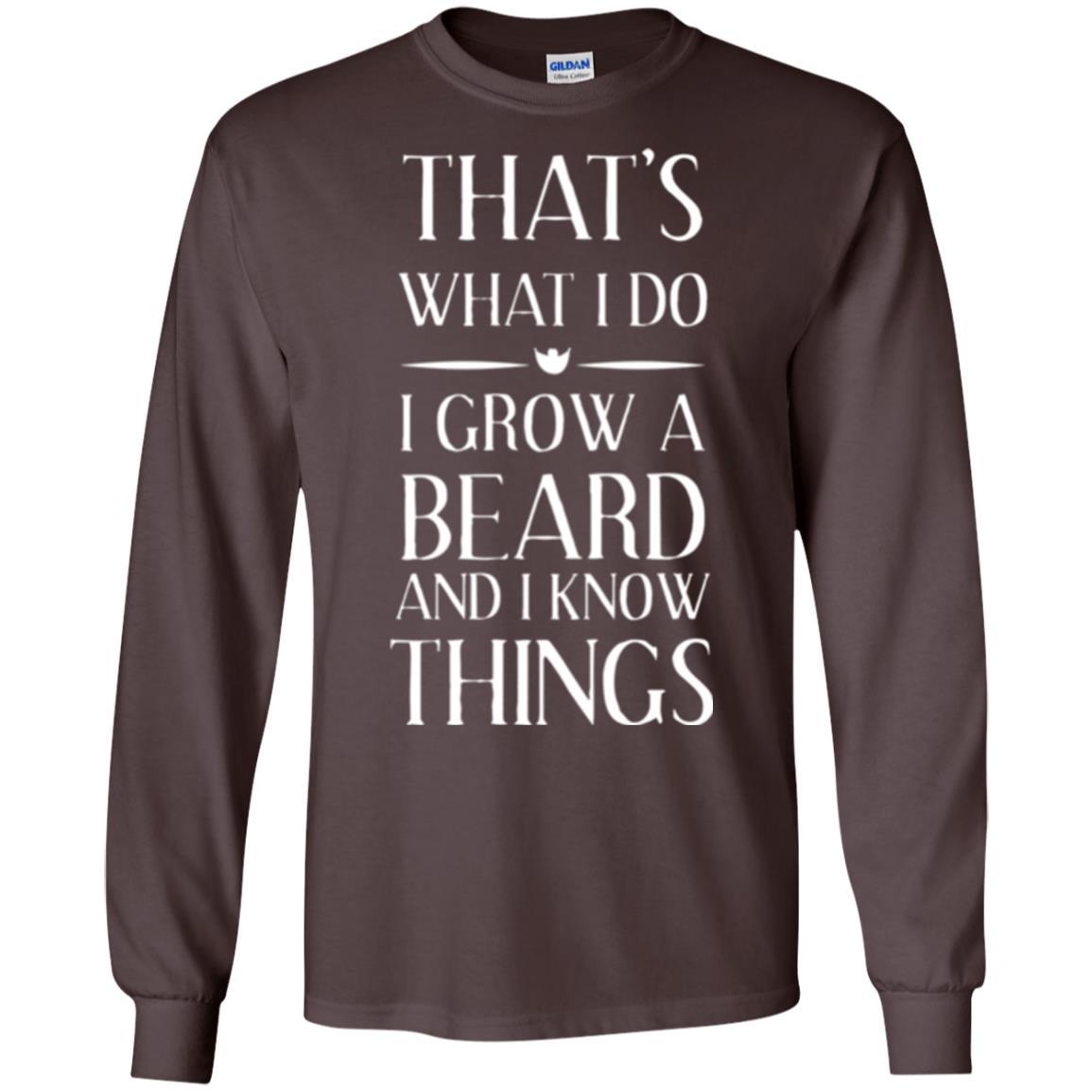 Beard T-shirt That_s What I Do I Grow A Beard Dark Chocolate