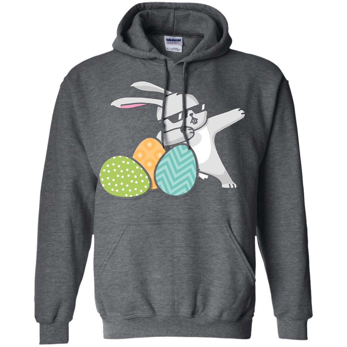 Easter Bunny Dabbing Gift Shirt For Dabbing Lover Dark Heather