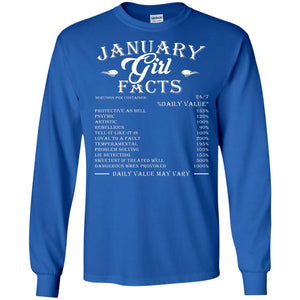 January Girl Facts Facts T-shirtG240 Gildan LS Ultra Cotton T-Shirt