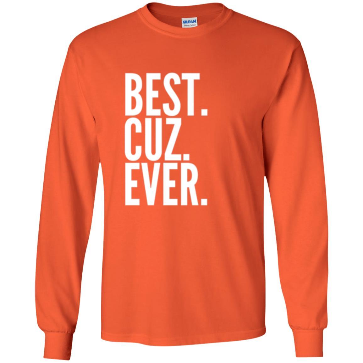 Family T-shirt Best Cuz Ever Orange