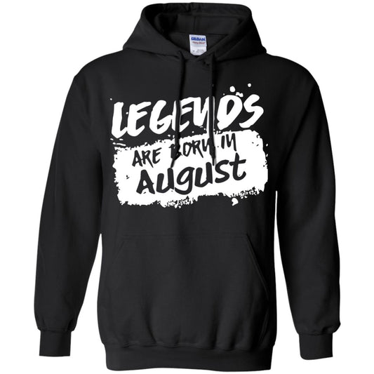 August Birthday Shirt Legends Are Born In August Black