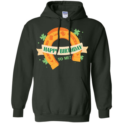 Happy Birthday To Me Shamrocks Saint Patrick's Day T-shirt Forest Green