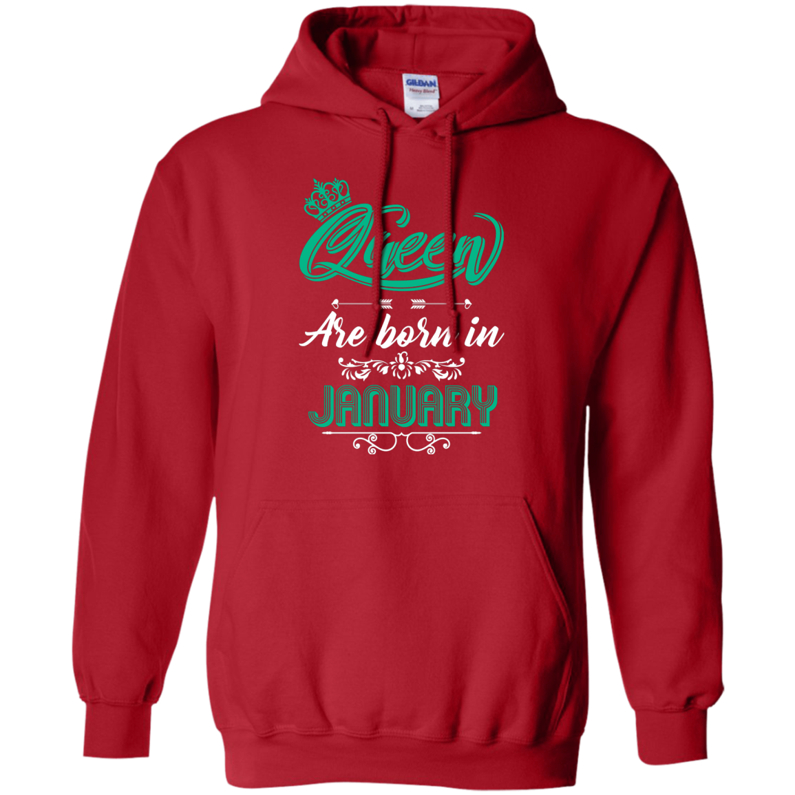 Brithday T-Shirt Queen Are Born In January Red
