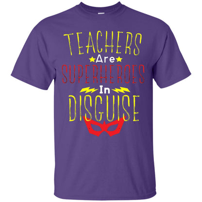 Teacher Super Hero In Disguise T-shirt Teacher Purple