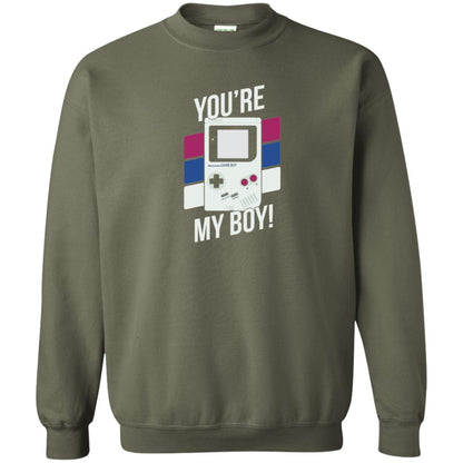 You_re My Boy Stripe Graphic Game Shirt For Boy Military Green