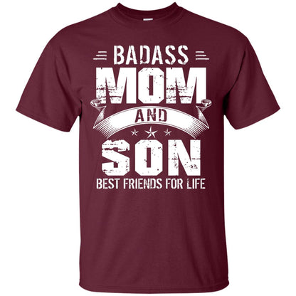 Mom And Son Best Friends For Life Family Shirt Maroon