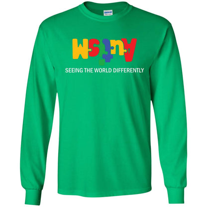 Autism Awareness T-shirt Seeing The World Differently Irish Green