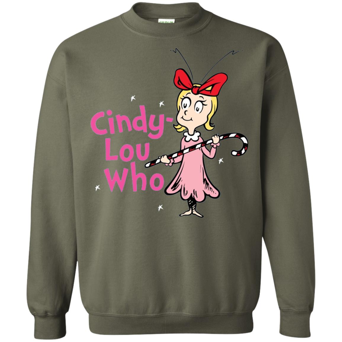 Dr. Seuss Cindy-lou Who T-shirt Military Green