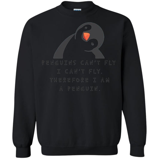 Penguins T-shirt Penguins Can't Fly I Can't Fly Black