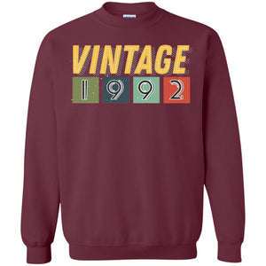 Vintage 1992 26th Birthday Gift Shirt For Mens Or WomensG180 Gildan Crewneck Pullover Sweatshirt 8 oz.