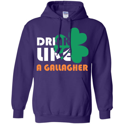Drink Like A Gallagher Saint Patrick_s Day T-shirt Purple