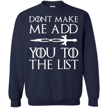 Games Of Thrones T-shirt Don_t Make Me Add You To List Navy