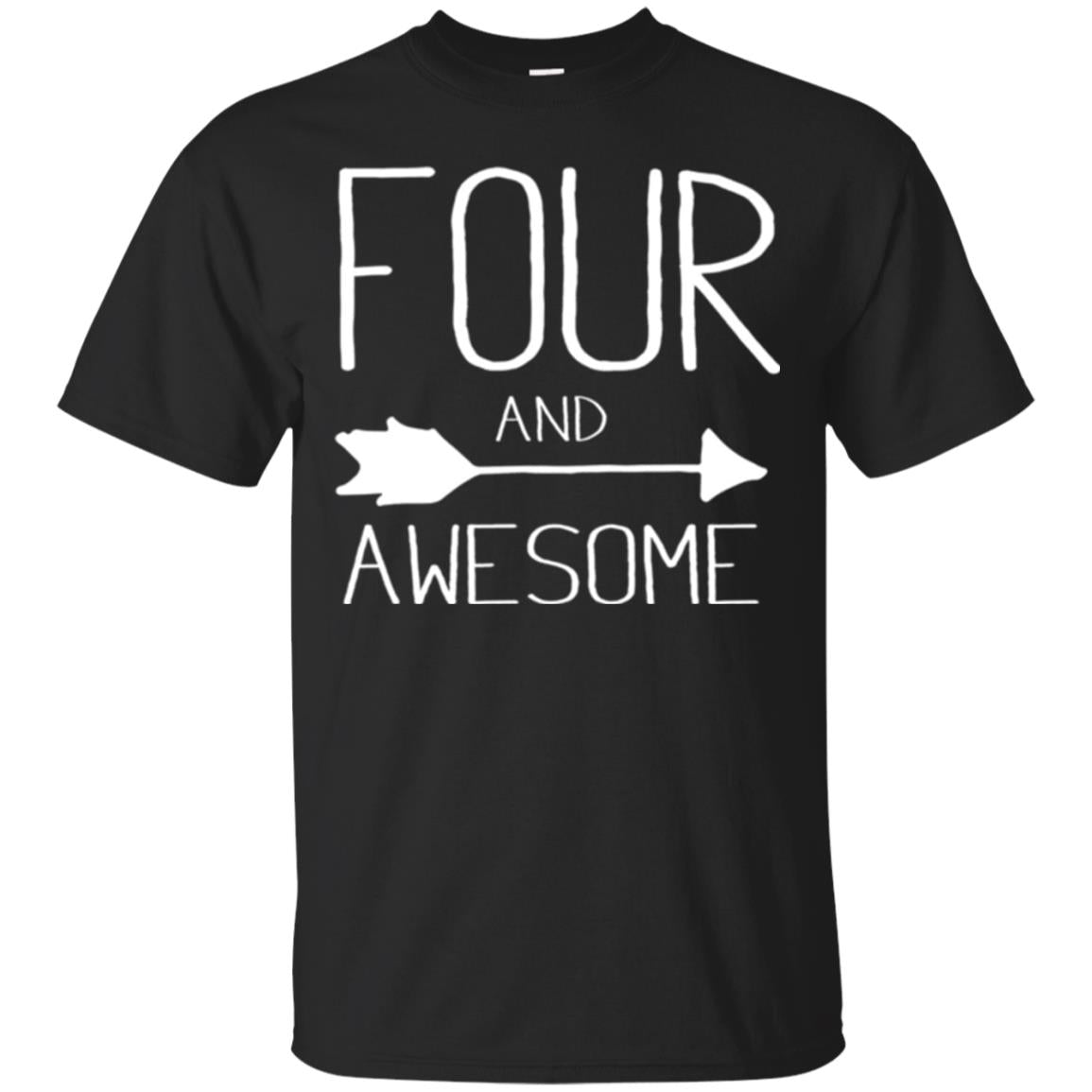 4th Birthday Gift T-shirt Kids Four And Awesome