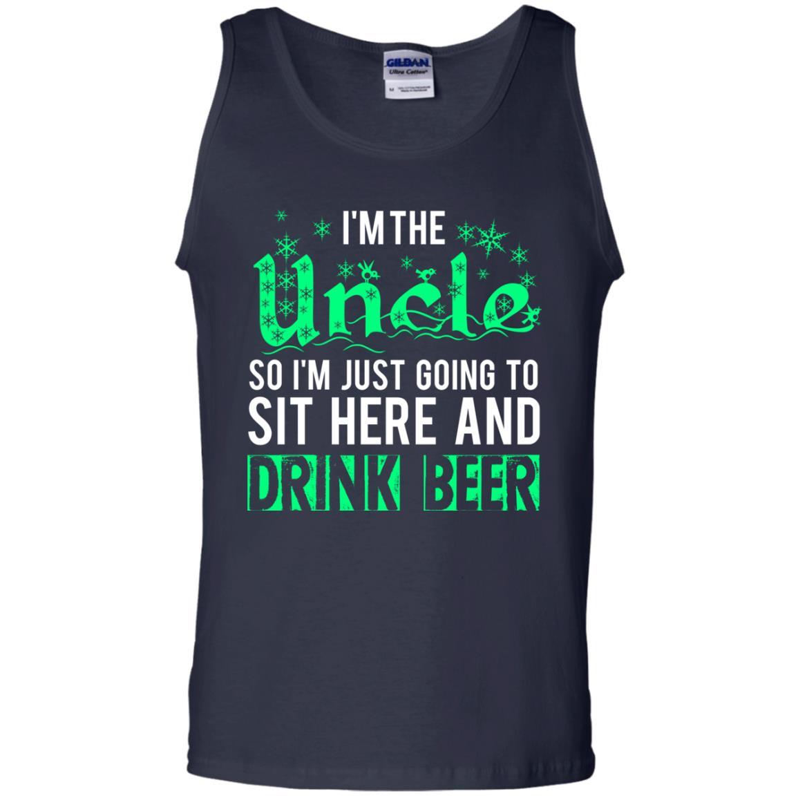 Uncle T-shirt I'm Just Going To Sit Here And Drink Beer Navy