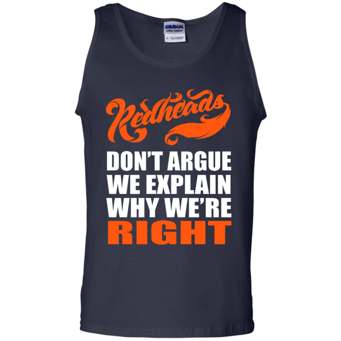 Redheads Don't Argue We Explain Why We're Right Shirt Navy