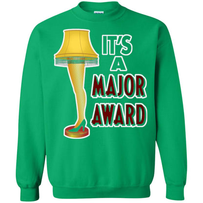Christmas T-shirt It_s A Major Award Leg Lamp Irish Green
