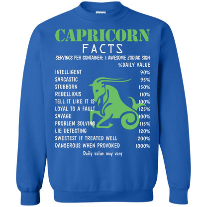 Capricorn Facts 1 Awesome Zodiac Sign Gift Shirt For Capricorn Horoscope Royal