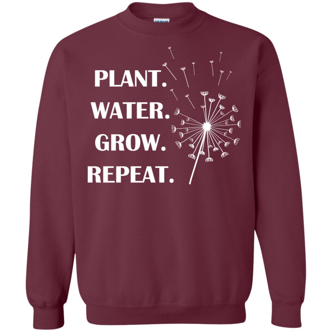 Plant Water Grow Repeat Gradener T-shirt Maroon