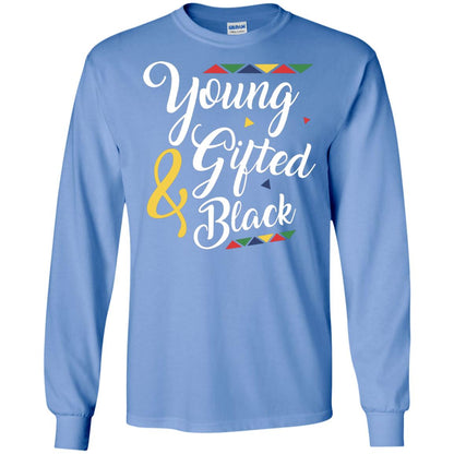 African American T-shirt Young Gifted And Black Carolina Blue