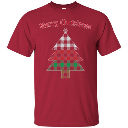 Unique Buffalo Plaid Tree Christmas Matching Pajama T-shirt Cardinal