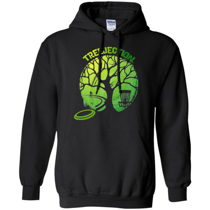 Funny Disc Golf T-shirt Treejection Black