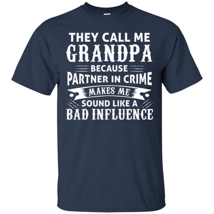 Papa T-shirt The Call Me Grandpa Navy