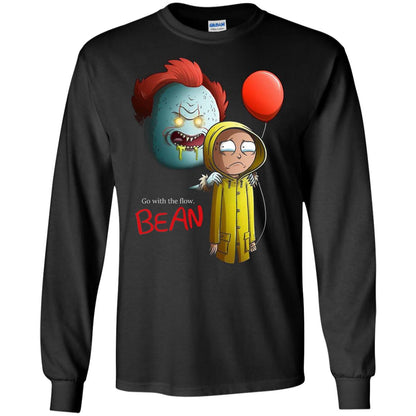Go With The Flow It And Bean Horror Movie Shirt Black