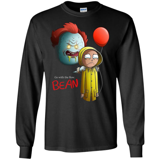 Go With The Flow It And Bean Horror Movie Shirt Black