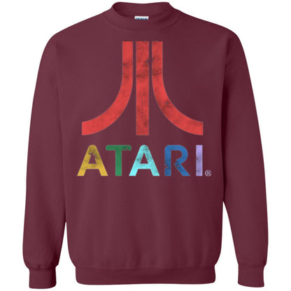 Colorful Retro Atari Gaming Logo T-shirt Maroon