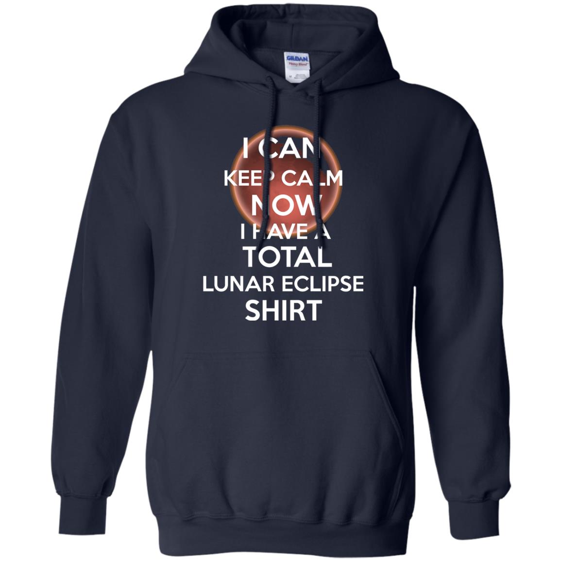 Lunar Eclipse 2018 Shirt Blood Moon Keep Calm Now T-shirt Navy