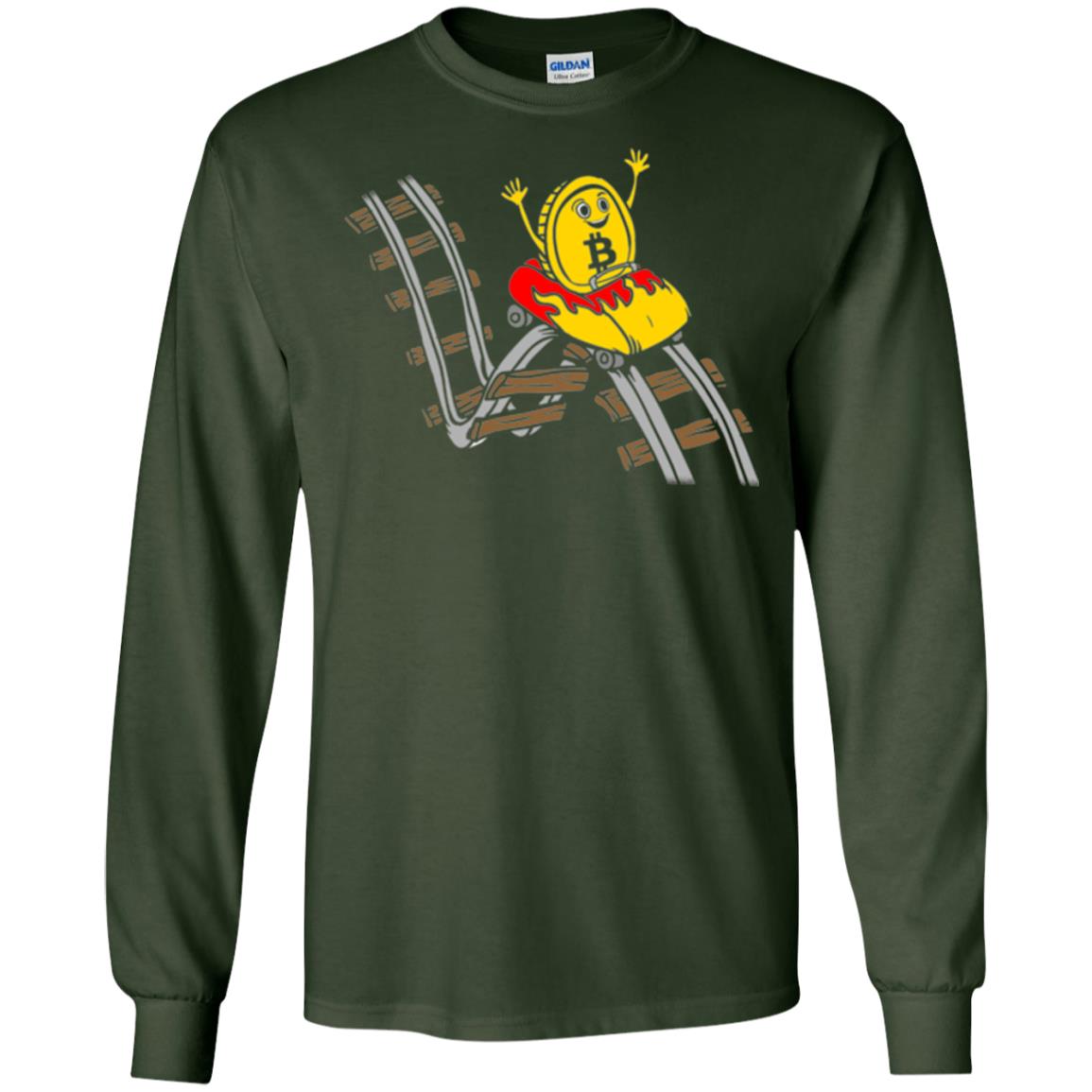 Bitcoin Rollercoaster T-shirt Forest Green