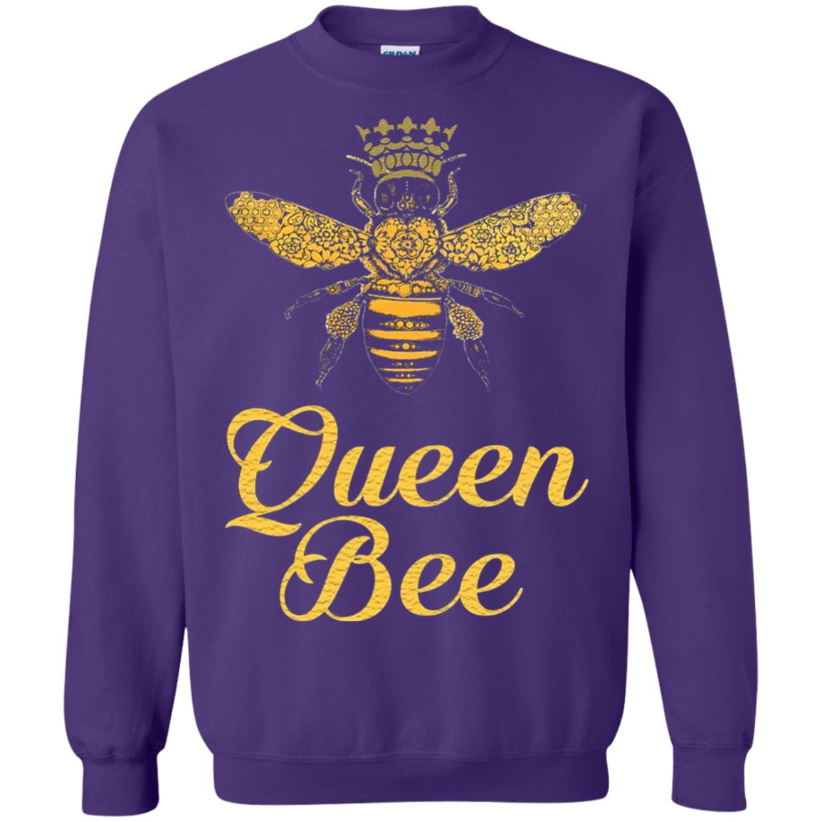 Bee Lover T-shirt Queen Bee Crown T-shirt Purple