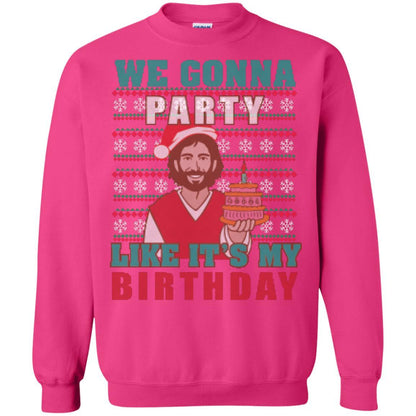 Brithday T-shirt We Gonna Party Like It's My Birthday Heliconia