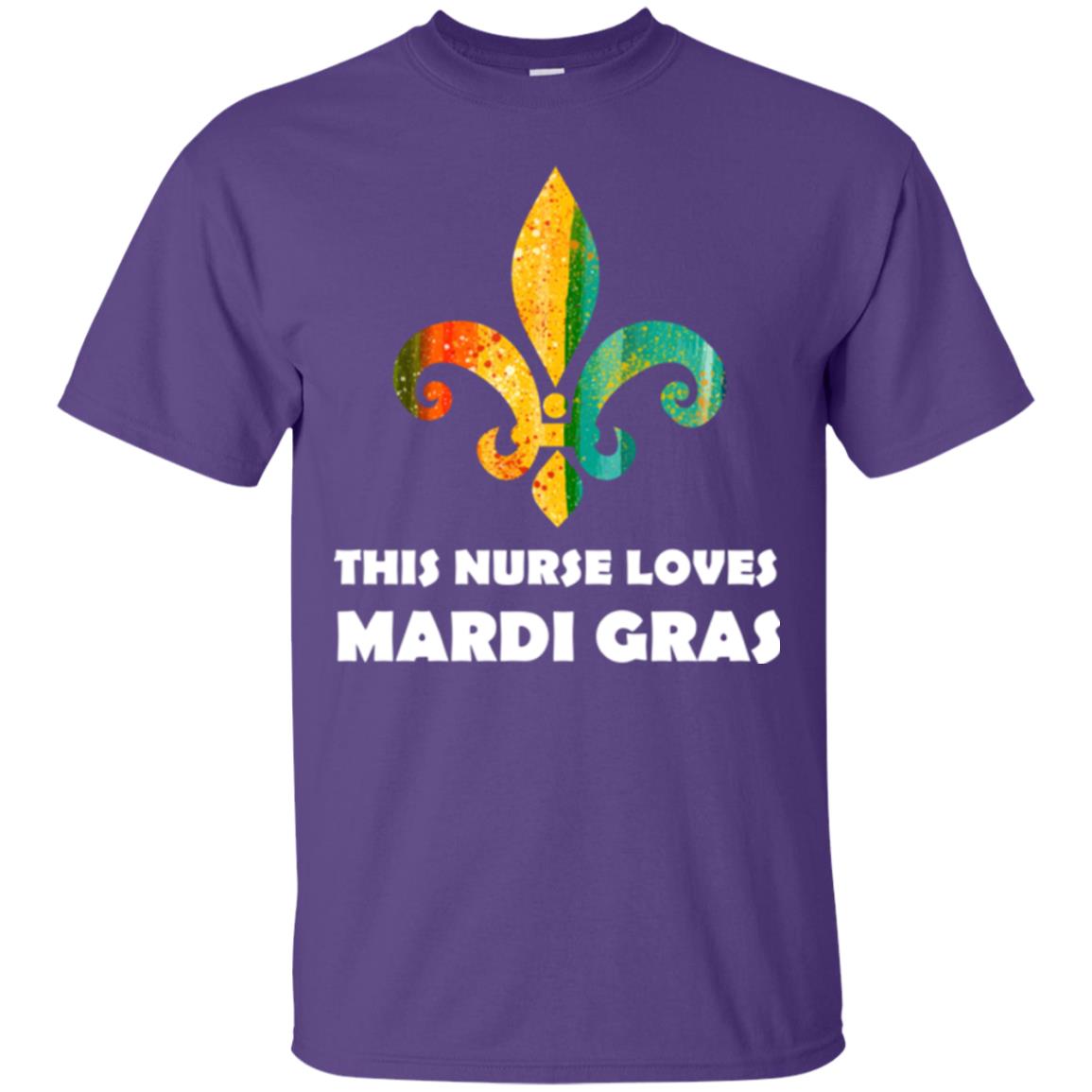 Nurse T-shirt This Nurse Loves Mardi Gras T-shirt Purple