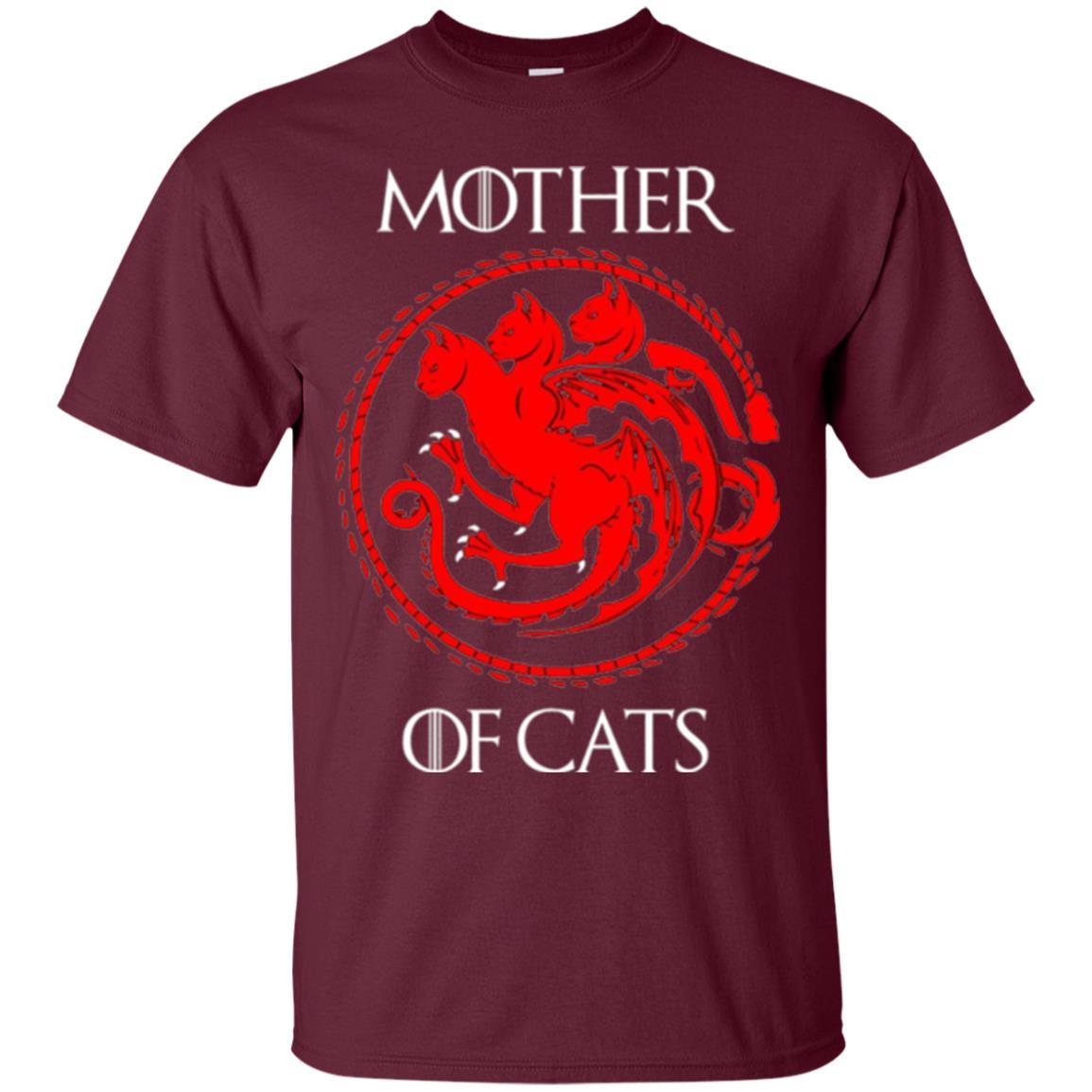 Cat Lover T-shirt Mother Of Cats Hot Maroon