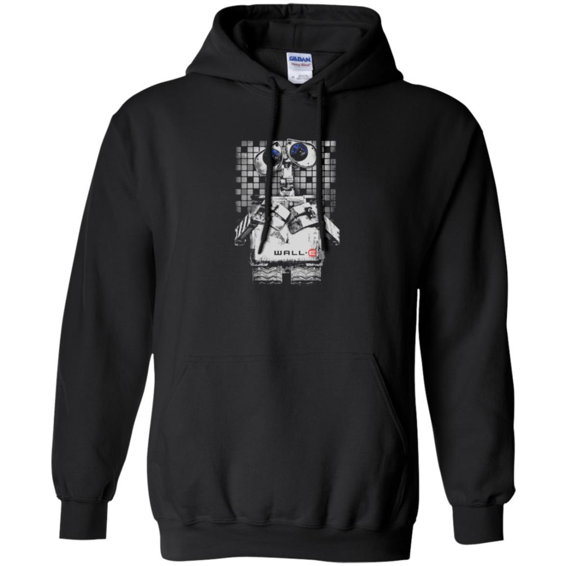 Film T-shirt Wall-e Tile Portrait Graphic Black