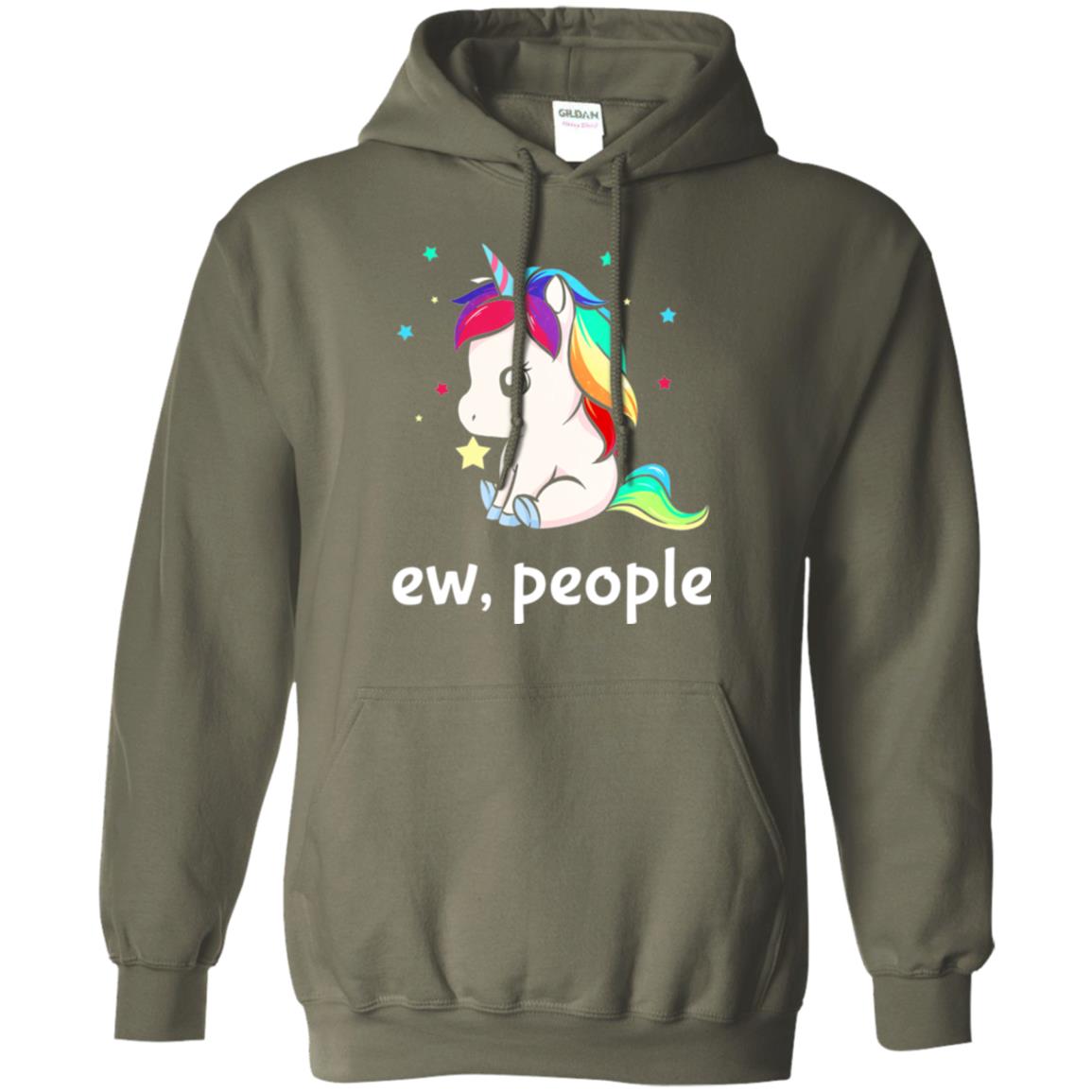 Unicorn Lover T-shirt Ew People T-shirt Military Green