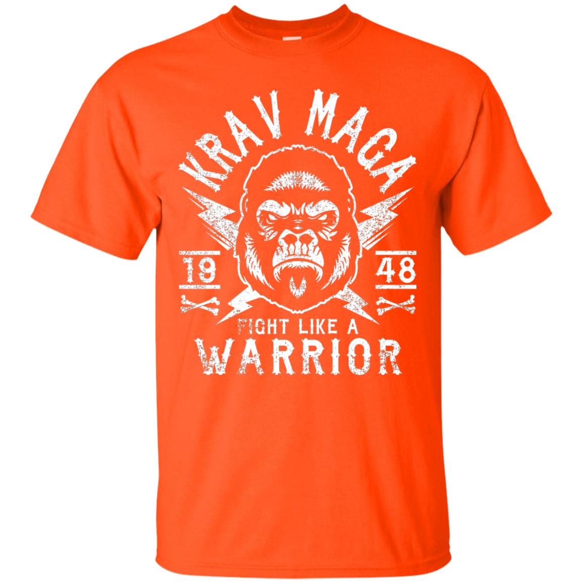 Krav Maga T-shirt Fight Like A Warrior Orange