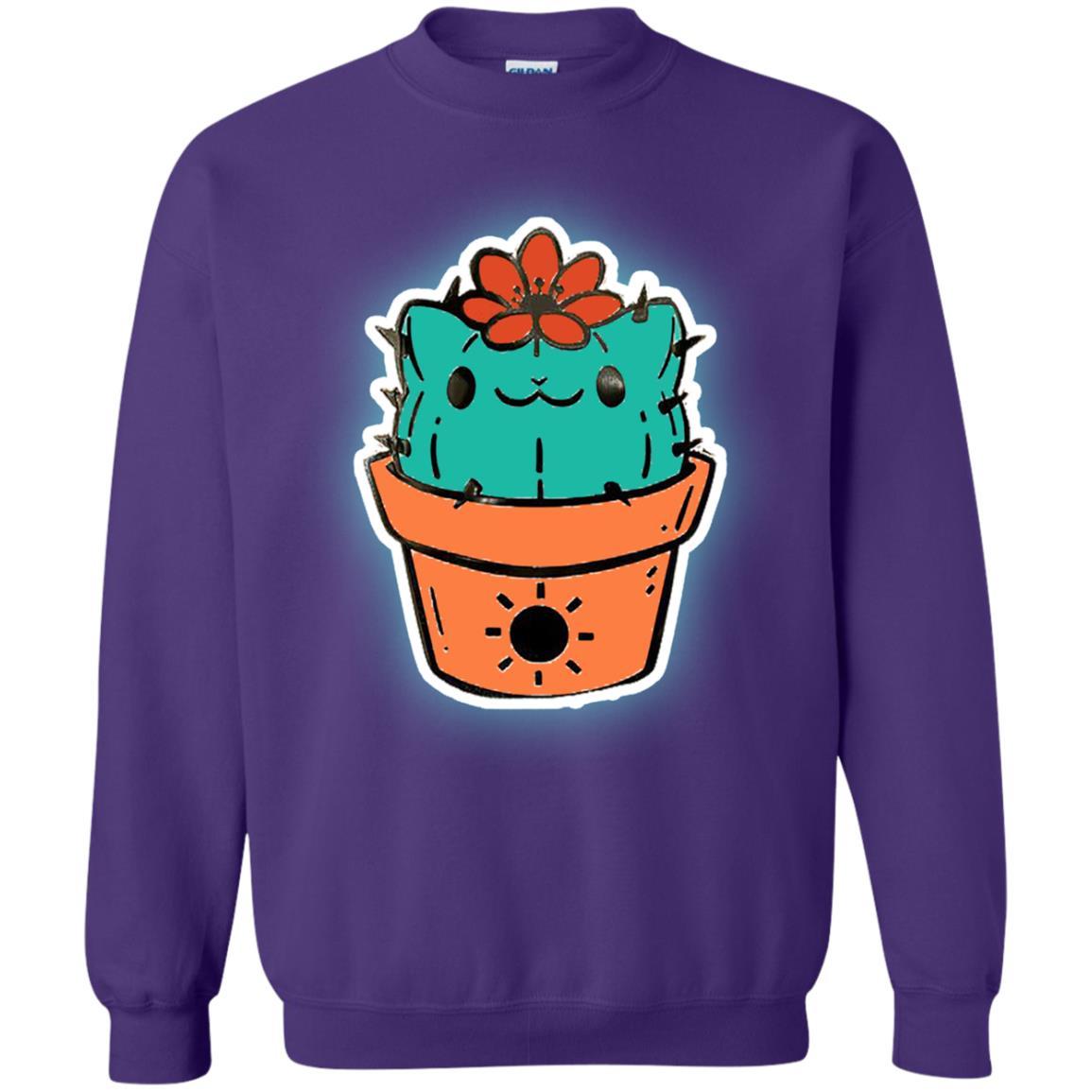 Cat Lovers T-shirt Catcus Purple